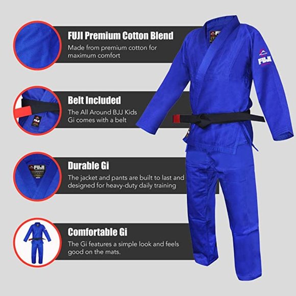 Fuji Brazilian Jiu-Jitsu Gi BJJ - Blue pants set - Picture 4 of 7